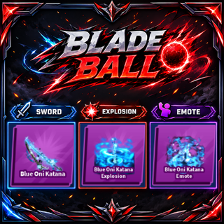 [ Limited Sword ] Blue Oni Katana + Explosion + Emote | FAST DELIVERY✅