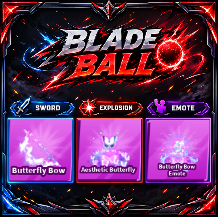 [ Limited Set ] Butterfly Bow + Explosion + Emote | FAST DELIVERY✅