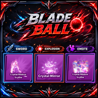 [ Limited Set ] Crystal Ribbon Scythe + Explosion + Emote | FAST DELIVERY✅