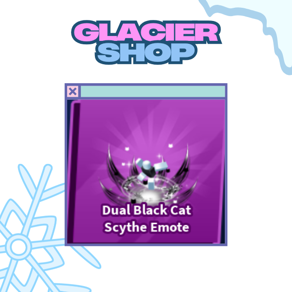 Dual Black Cat Scythe Emote ( Limited )