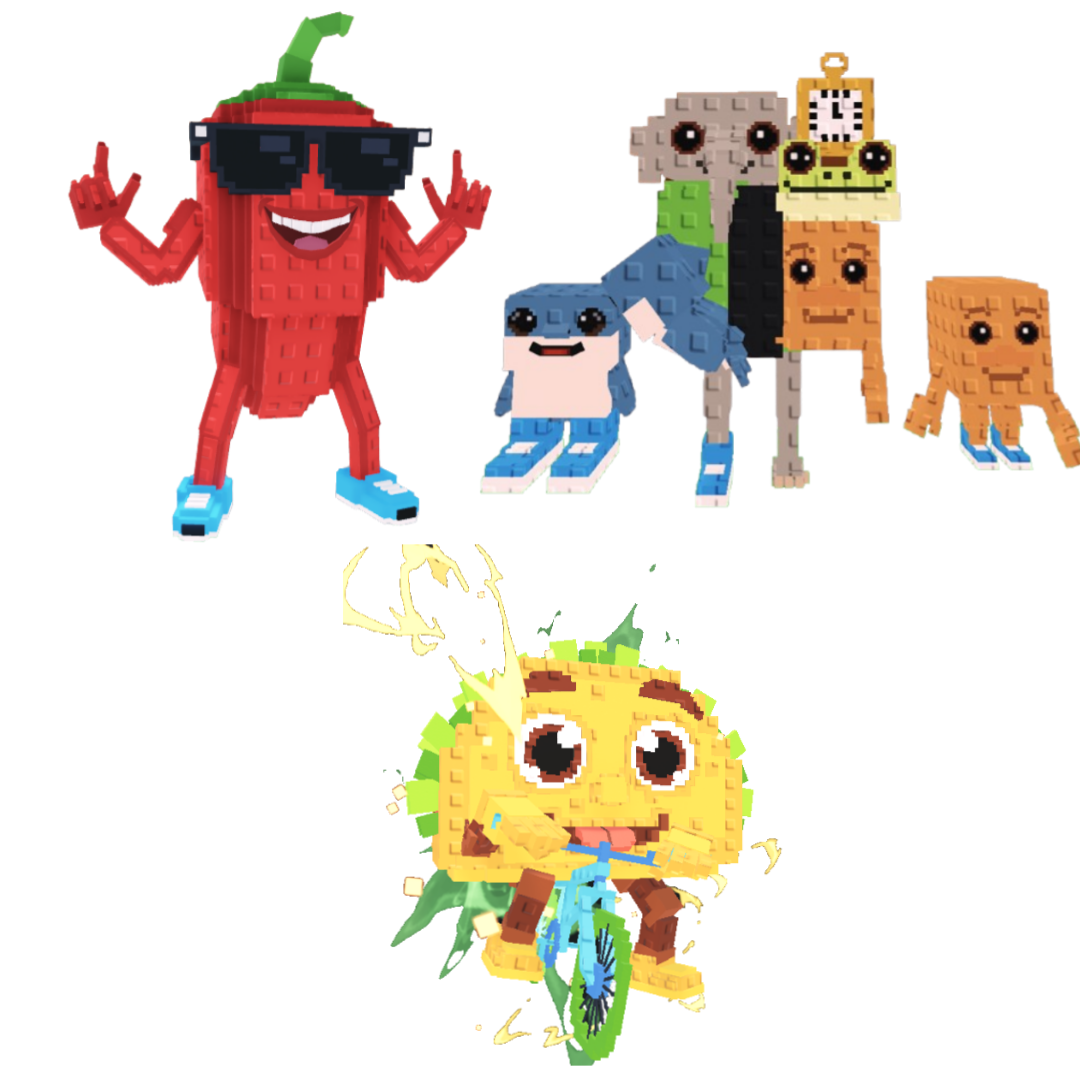 [BUNDLE] - 🐙 1x Chillin Chili 🐙 1x Tacorita Bicicleta 🐙1x Los Combinasionas