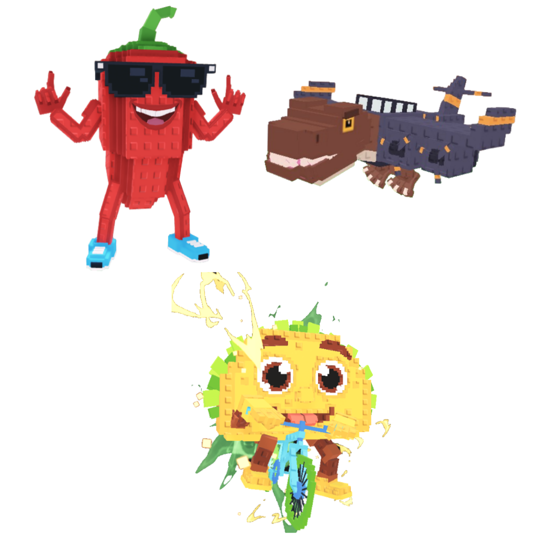 [BUNDLE] - 🥪 1x Chillin Chili 🥪 1x Nuclearo Dinossauro 🥪 1x Tacorita Bicicleta