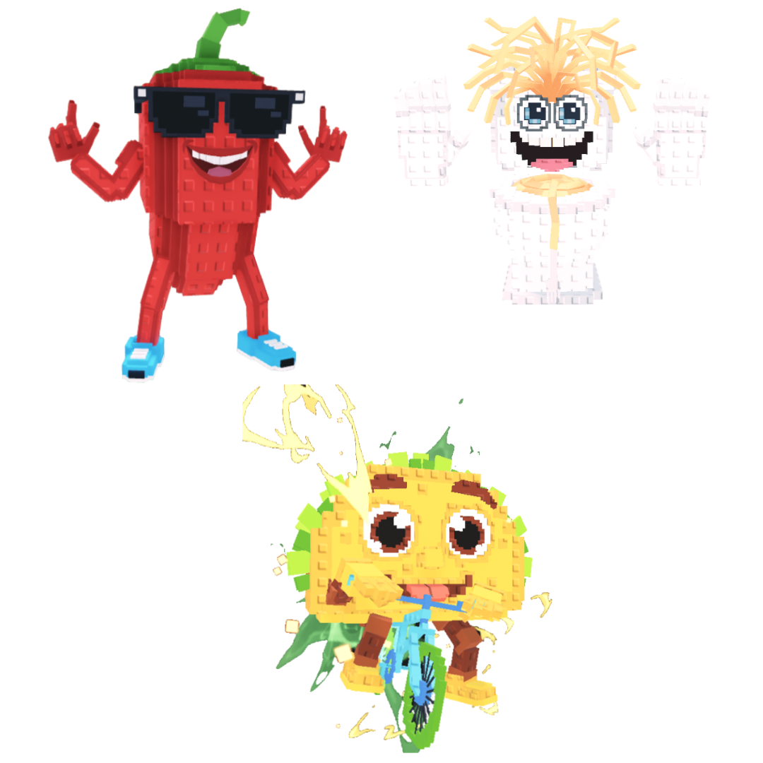 [BUNDLE] - 👻 1x Chillin Chili 👻 1x Spaghetti Tualatti 👻 1x Tacorita Bicicleta