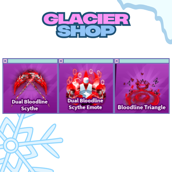 Dual Bloodline Scythe + Explosion + Emote ( Limited Set )