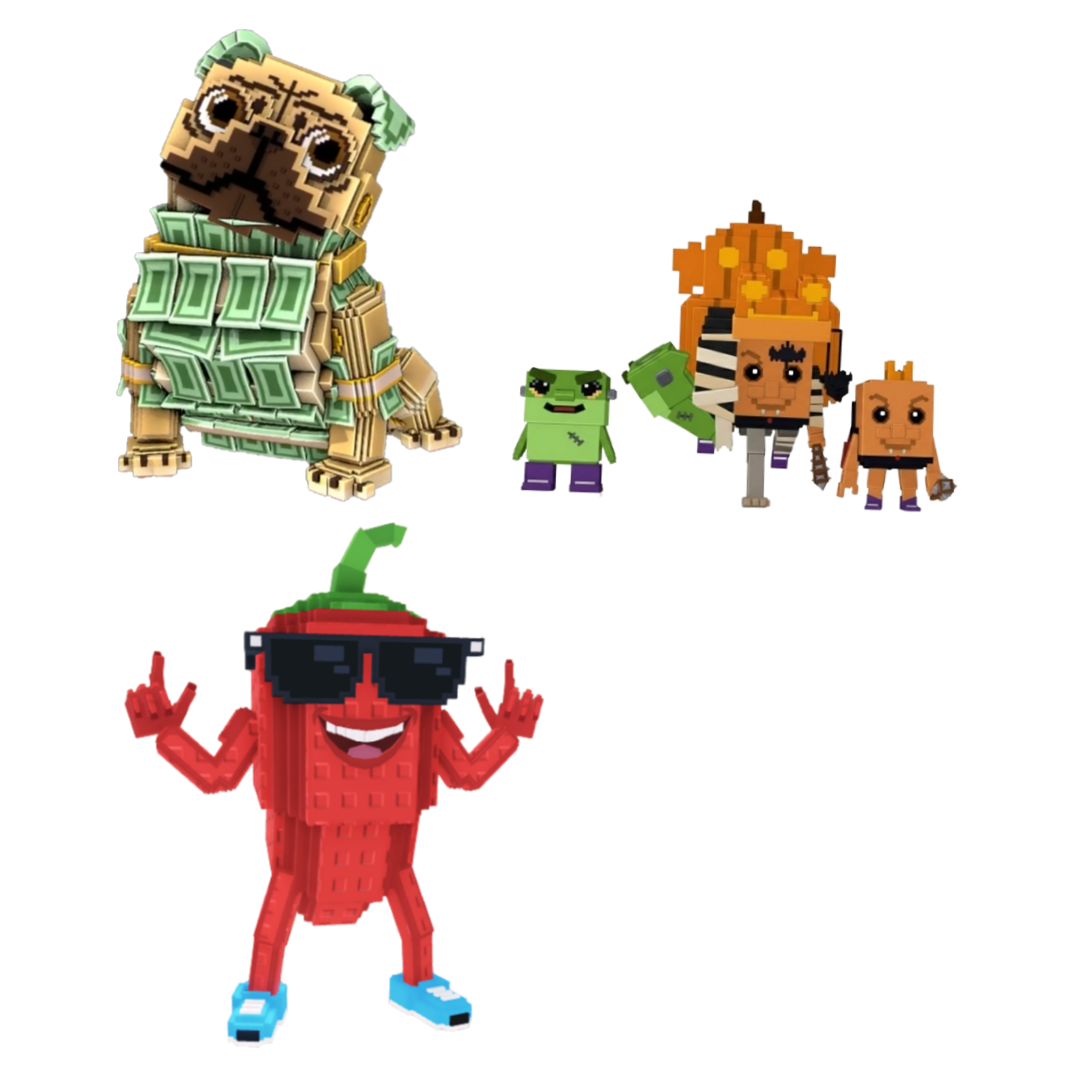 [BUNDLE] - 🥶 1x Money Money Puggy 🥶 1x Chillin Chili 🥶 1x Los Spooky Combinasion