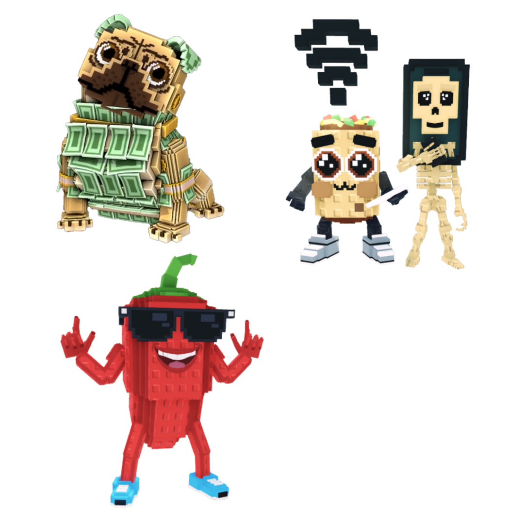 [BUNDLE] - 🤯 1x Money Money Puggy 🤯 1x Chillin Chili 🤯 1x Los Mobilis