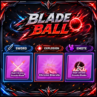 [ Limited Set ] Dual Chrome Dracula Blade + Explosion + Emote | FAST DELIVERY✅