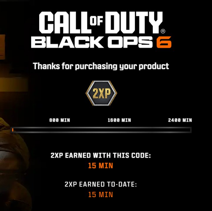 ⭐️15 MINUTES DOUBLE XP BOOST⭐️CoD BLACKOPS 6⭐️KEY⭐️