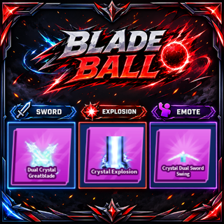 [ Limited Set ]  Dual Crystal Greatblade + Explosion + Emote | FAST DELIVERY✅