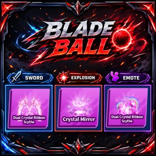 [ Limited Set ] Dual Crystal Ribbon Scythe + Explosion + Emote | FAST DELIVERY✅