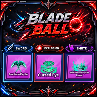 [ Limited Set ] Dual Cursed Scythe + Explosion + Emote | FAST DELIVERY✅