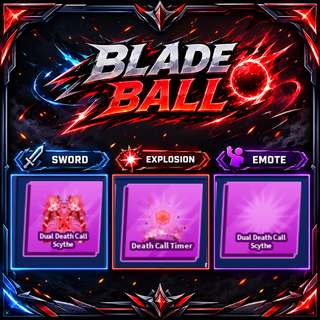 [ Limited Set ] Dual Death Call Scythe + Explosion + Emote | FAST DELIVERY✅
