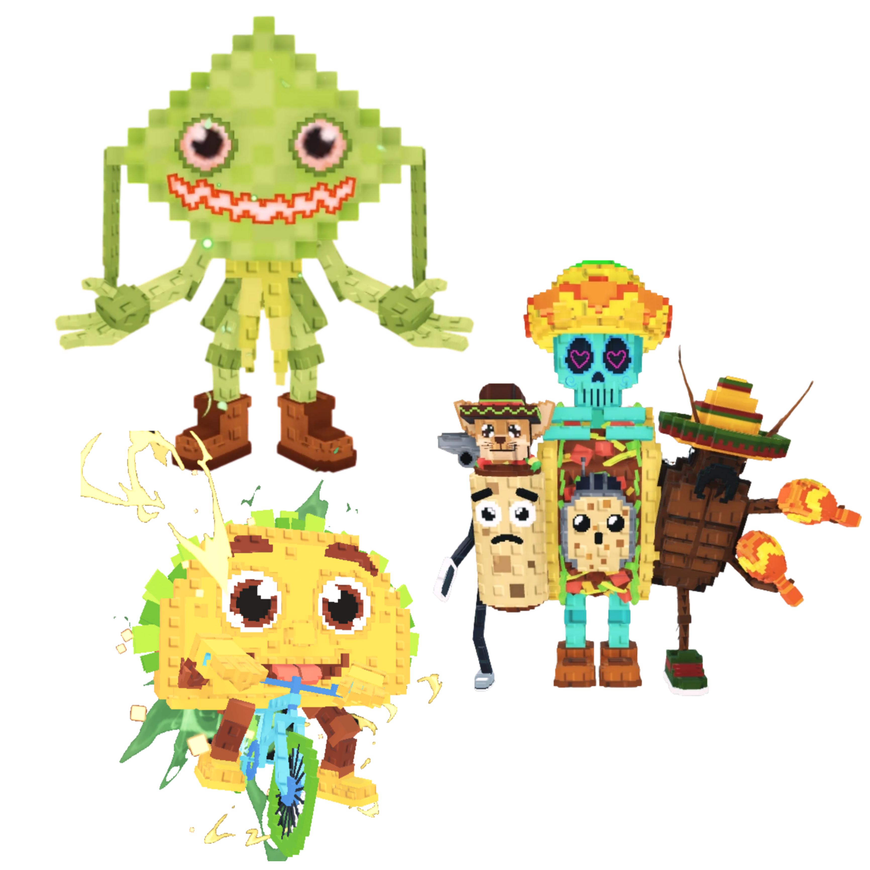 [BUNDLE] - ⚖️ 1x Ketupat Kepat ⚖️ 1x Tacorita Bicicleta ⚖️ 1x La Taco Combinasion