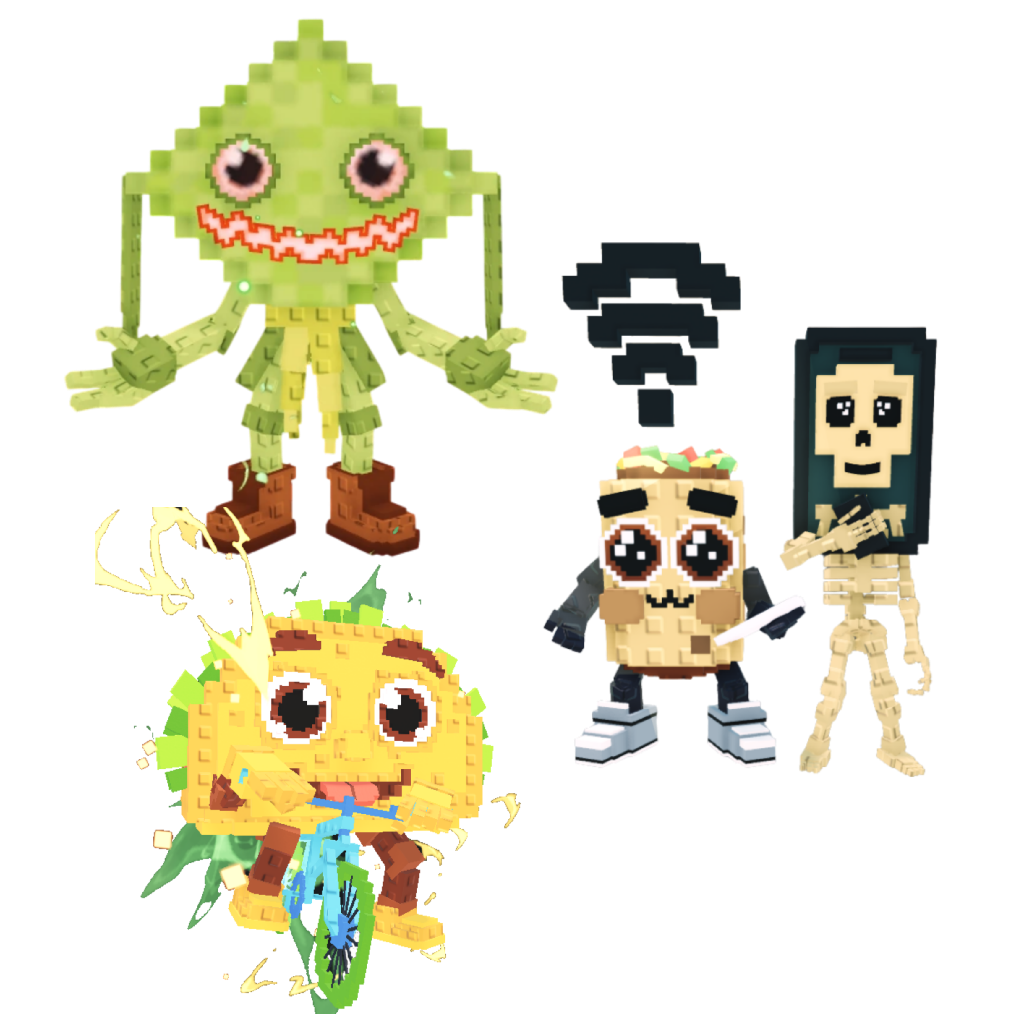 [BUNDLE] - 🧲 1x Ketupat Kepat 🧲 1x Tacorita Bicicleta 🧲 1x Los Mobilis