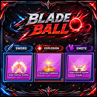 [ Limited Set ] Dual Festive Scythe + Explosion + Emote | FAST DELIVERY✅