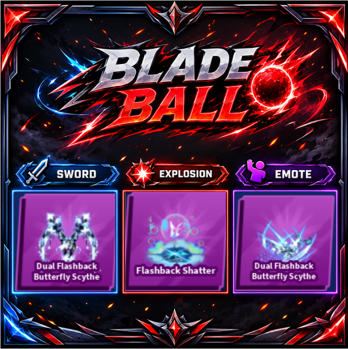 [ Limited Set ] Dual Flashback Scythe + Explosion + Emote | FAST DELIVERY✅