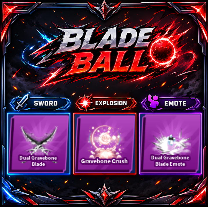 [ Limited Set ] Dual Gravebone Blade + Explosion + Emote | FAST DELIVERY✅