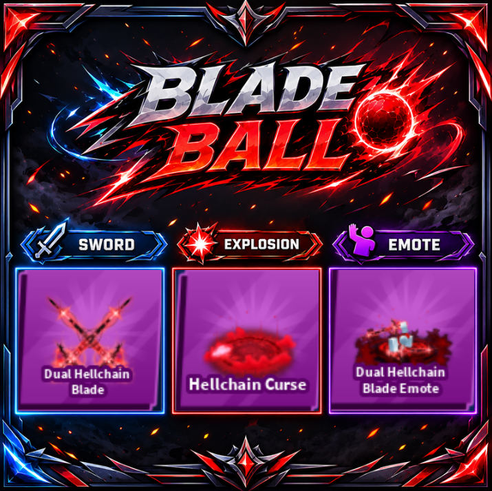 [ Limited Set ] Dual Hellchain Blade + Explosion + Emote | FAST DELIVERY✅