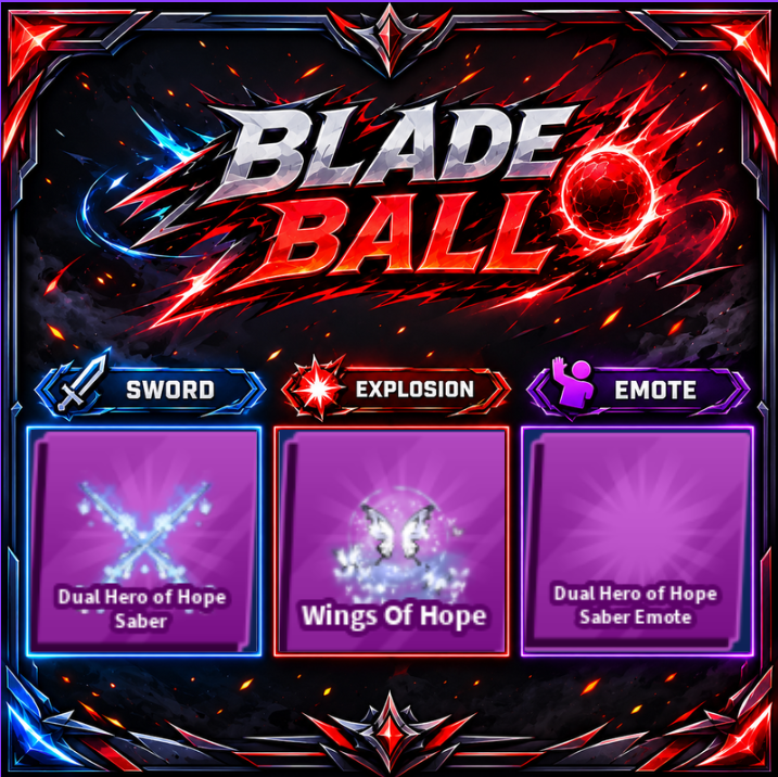 [ Limited Set ] Dual Hero of Hope Saber + Explosion + Emote | FAST DELIVERY✅