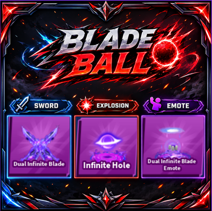 [ Limited Set ] Dual Infinite Blade + Explosion + Emote | FAST DELIVERY✅