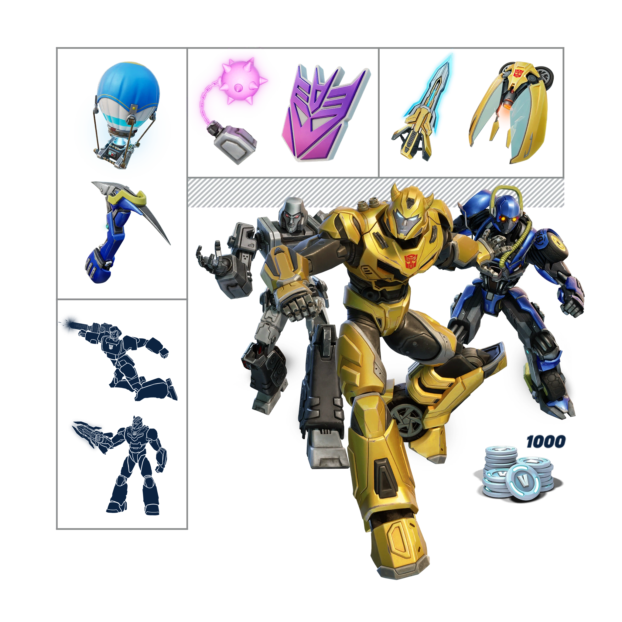 ✅ Transformers Pack + 1000 V-Bucks ✅ By logging in to the account ✅ XBOX | PS | PC | NINTENDO ✅