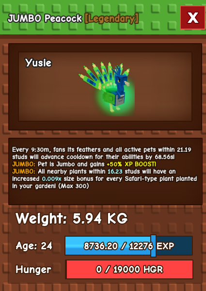 Jumbo Peacock | Grow A Garden