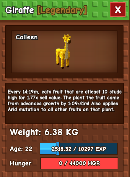 Giraffe | Grow A Garden