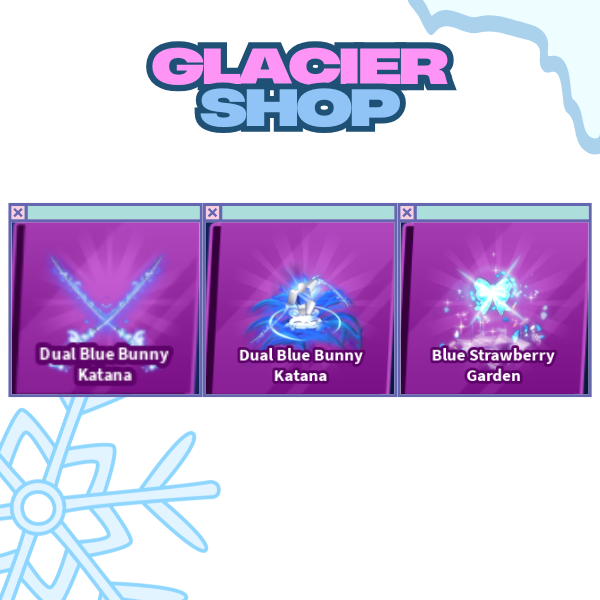 Dual Blue Bunny Katana + Explosion + Emote ( Limited Set )