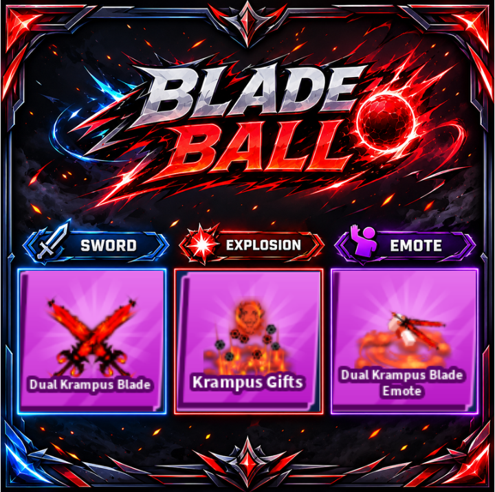 [ Limited Set ] Dual Krampus Blade + Explosion + Emote | FAST DELIVERY✅