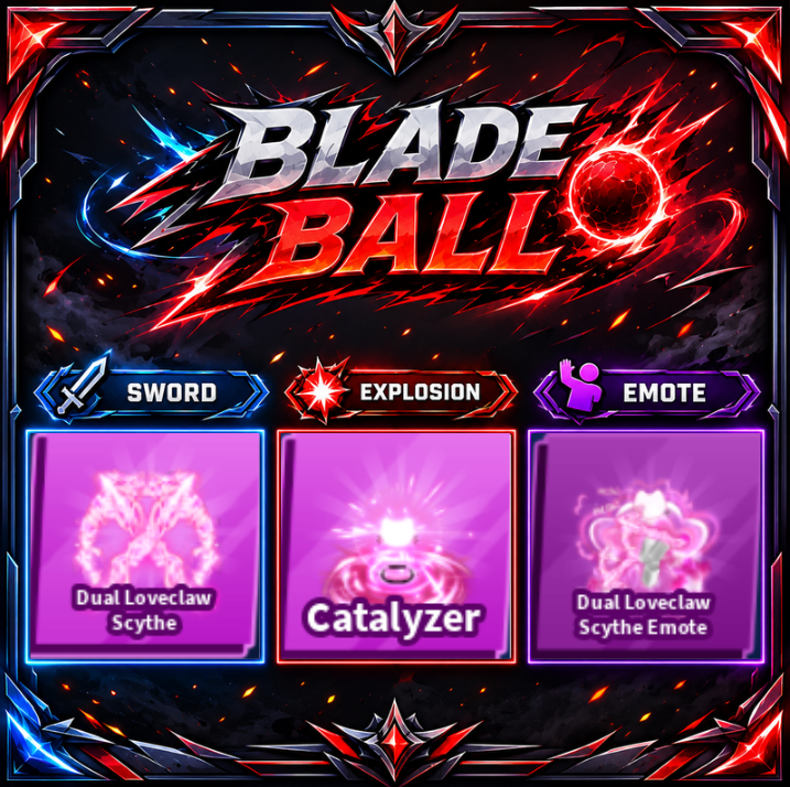 [ Limited Set ] Dual Loveclaw Scythe + Explosion + Emote | FAST DELIVERY✅