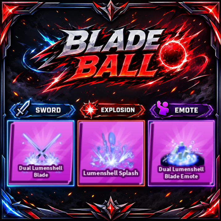 [ Limited Set ] Dual Lumenshell Blade + Explosion + Emote | FAST DELIVERY✅