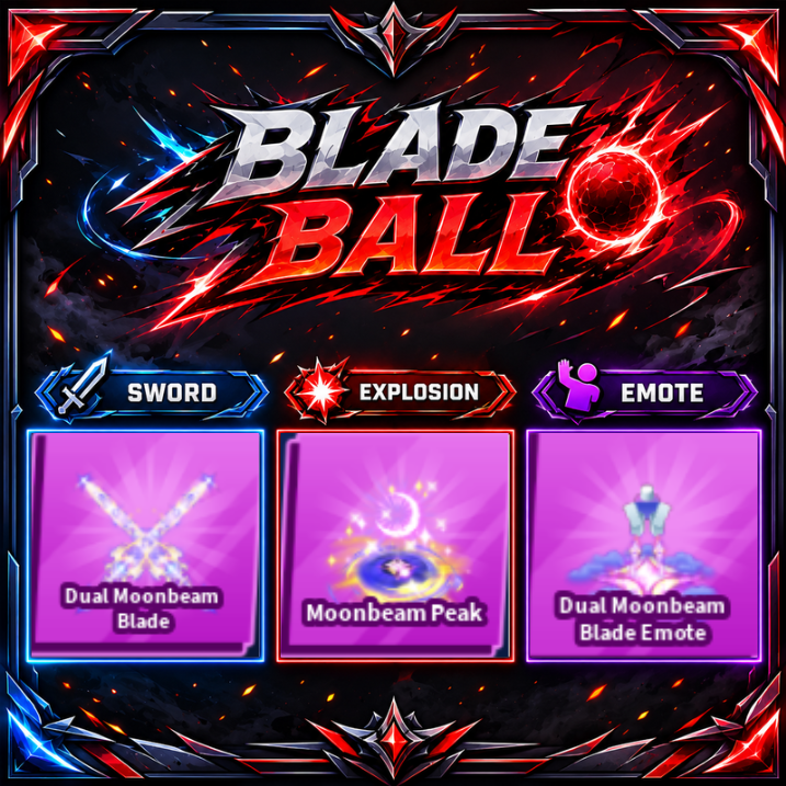 [ Limited Set ] Dual Moonbeam Blade + Explosion + Emote | FAST DELIVERY✅