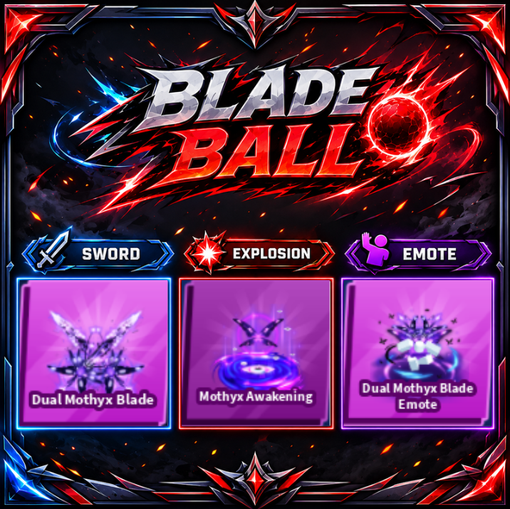 [ Limited Set ] Dual Mothyx Blade + Explosion + Emote | FAST DELIVERY✅
