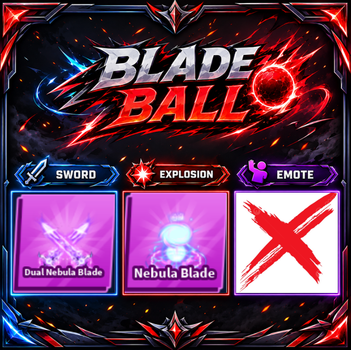 [ Limited Set ] Dual Nebula Blade + Explosion + Emote | FAST DELIVERY✅