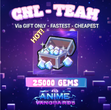 Anime Vanguards > 25000 Gems