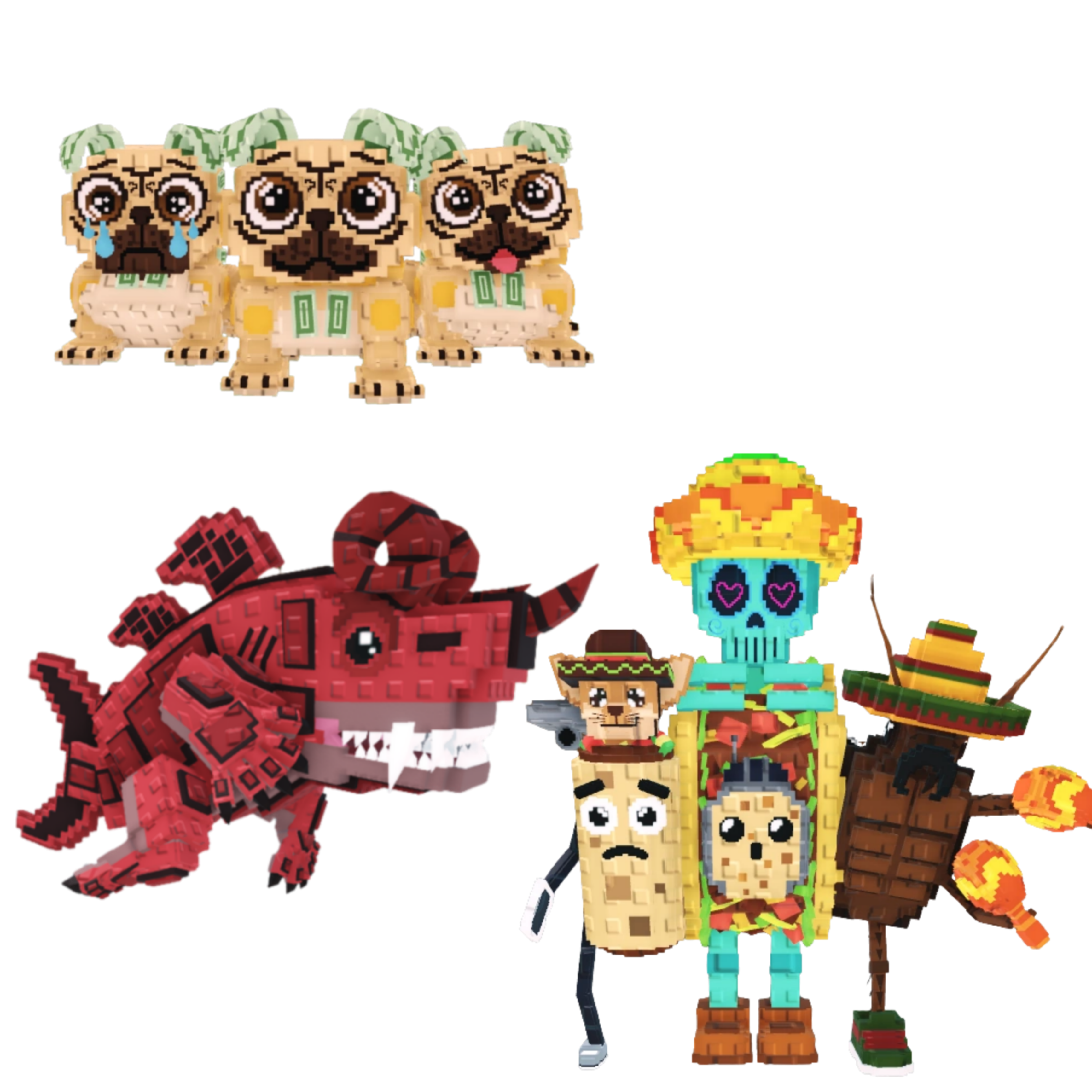 [BUNDLE] - ⚱️ 1x Los Puggies ⚱️ 1x La Taco Combinasion ⚱️ 1x Eviledon