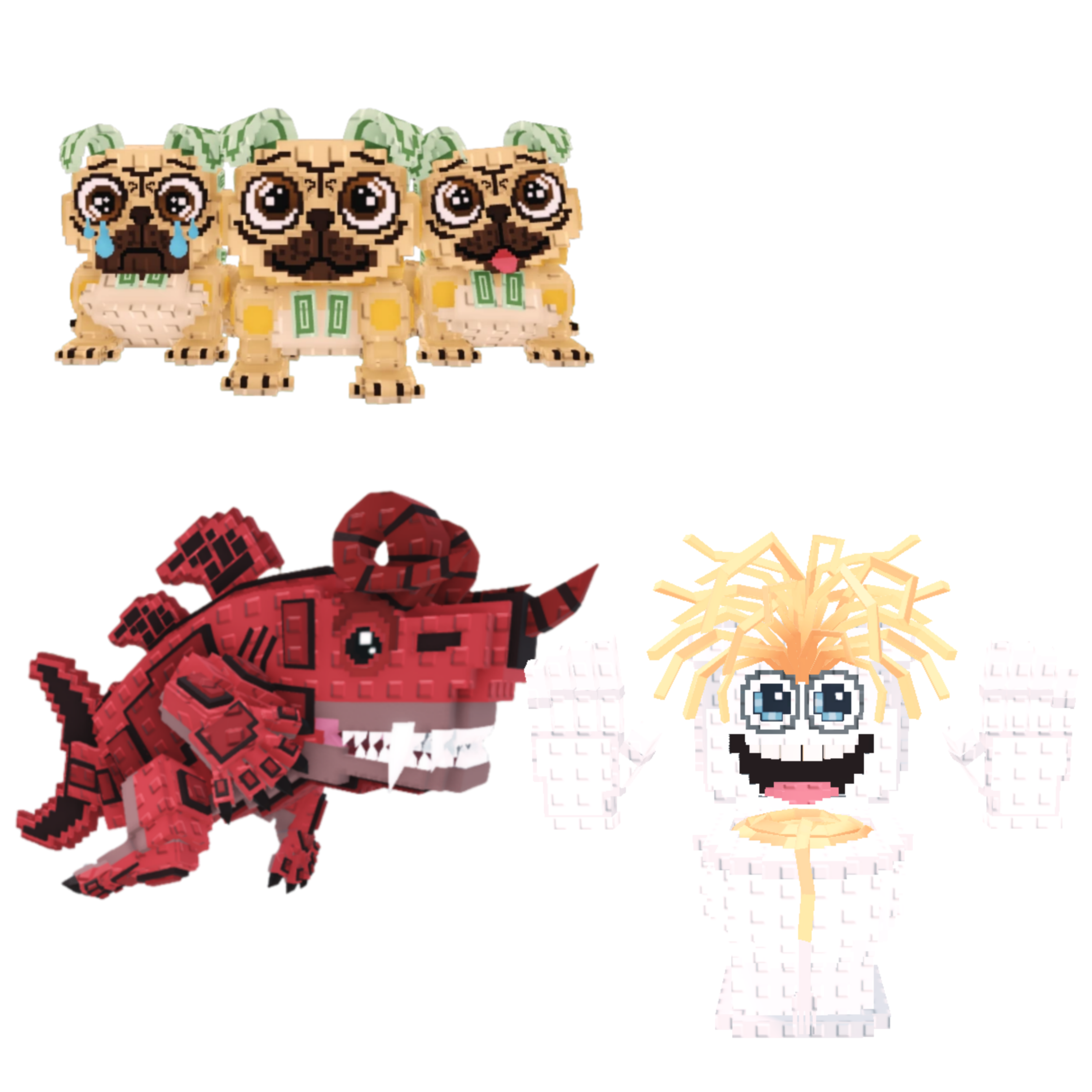 [BUNDLE] - 😐 1x Los Puggies 😐 1x Spaghetti Tualetti 😐 1x Eviledon