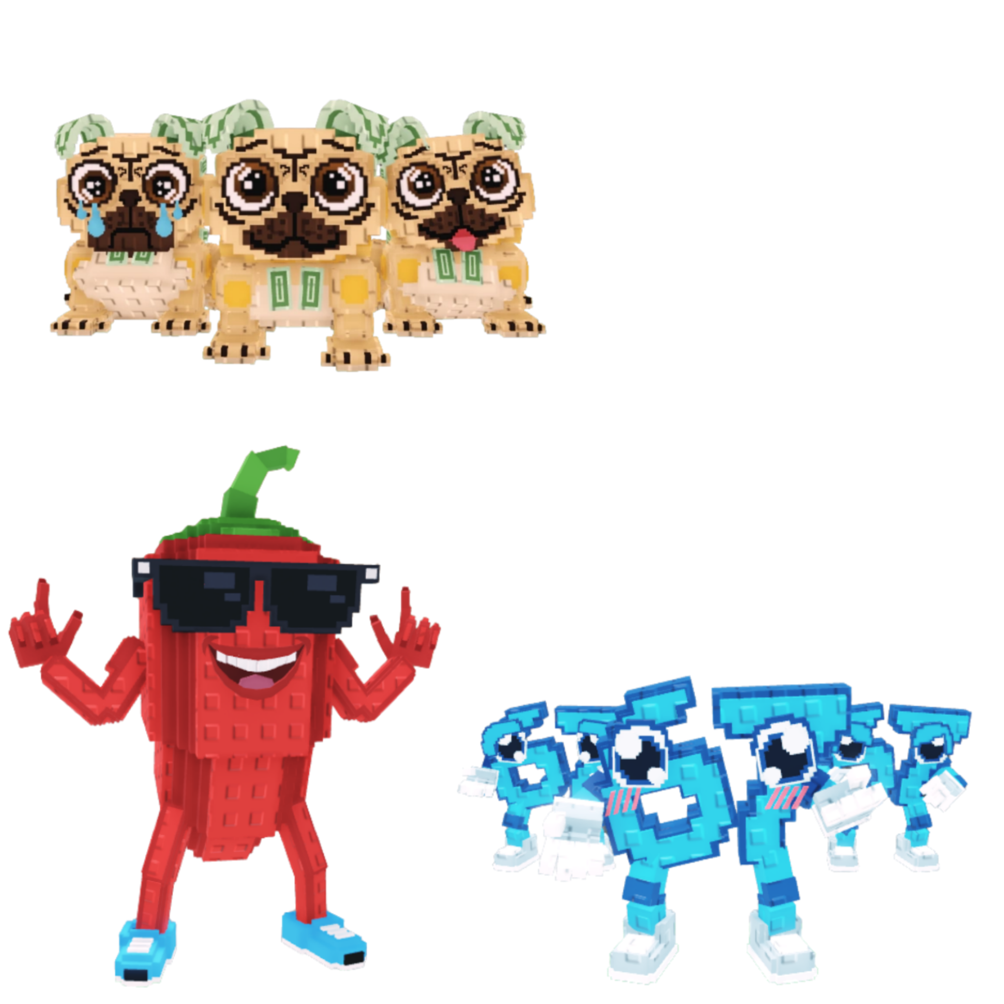[BUNDLE] - 😏 1x Los Puggies 😏 1x Chillin Chili 😏 1x Los 67 (Six Seven)