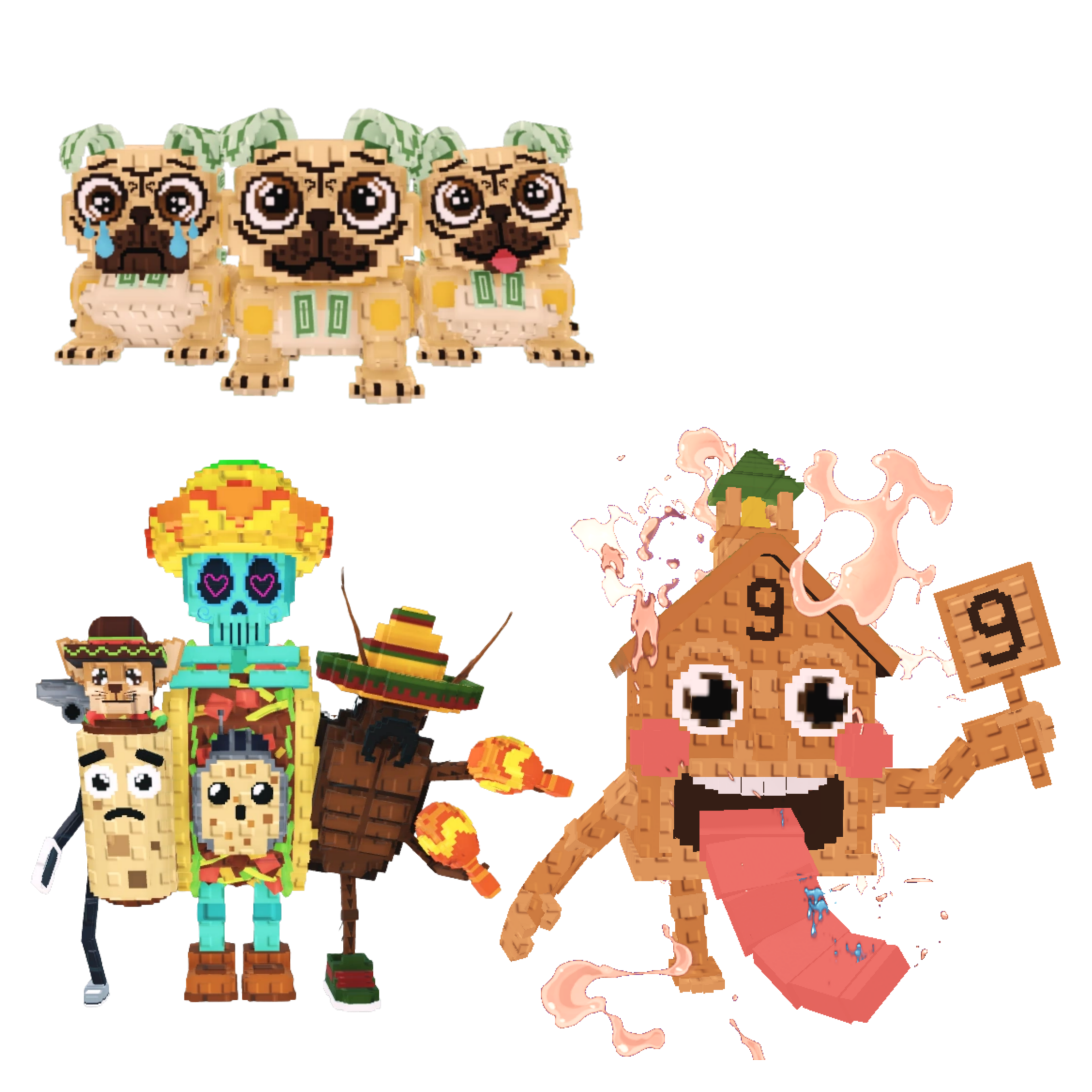 [BUNDLE] - 🍉 1x Los Puggies 🍉 1x Esok Sekolah 🍉 1x La Taco Combinasion