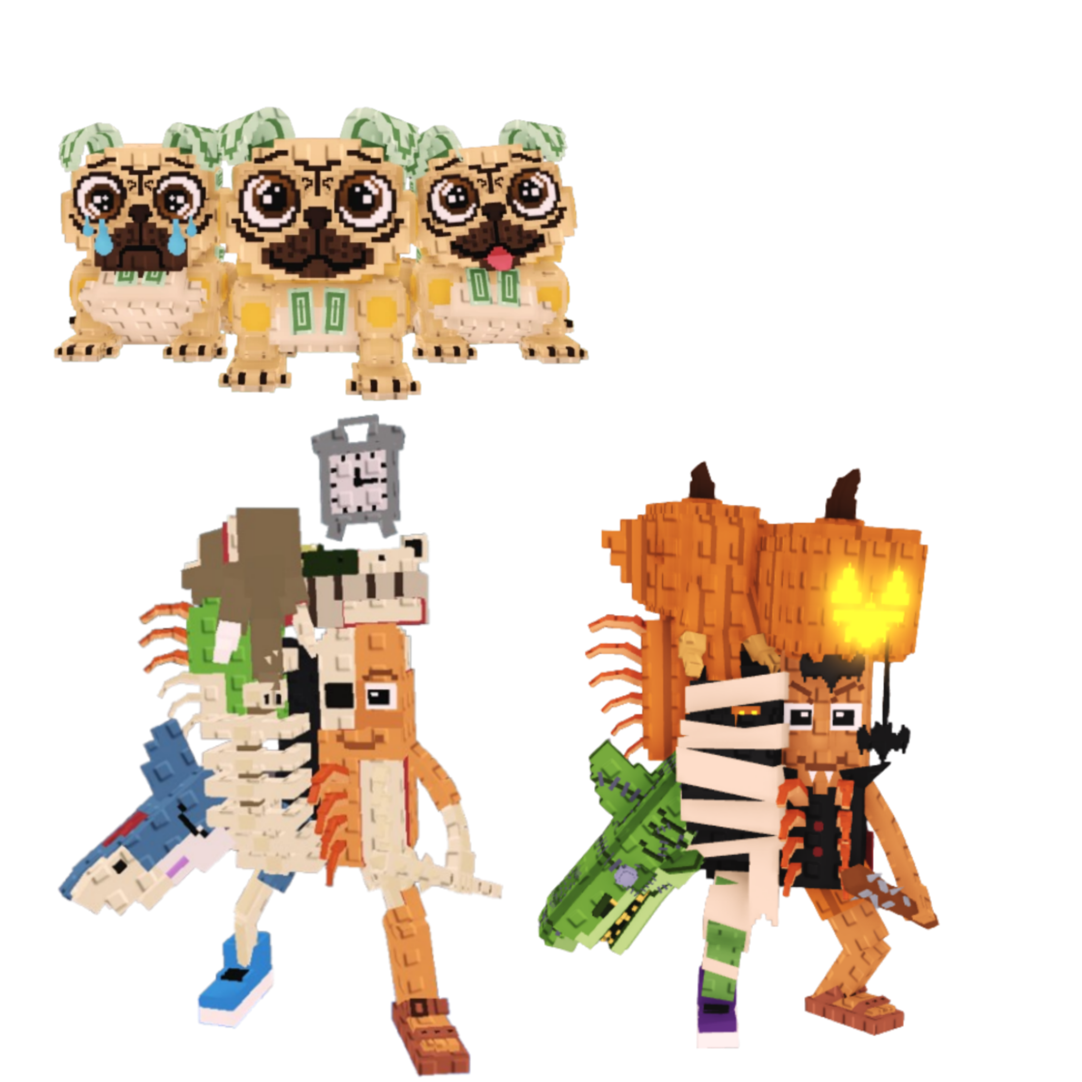 [BUNDLE] - 😎 1x Los Puggies 😎 1x La Extinct Grande 😎 1x La Spooky Grande