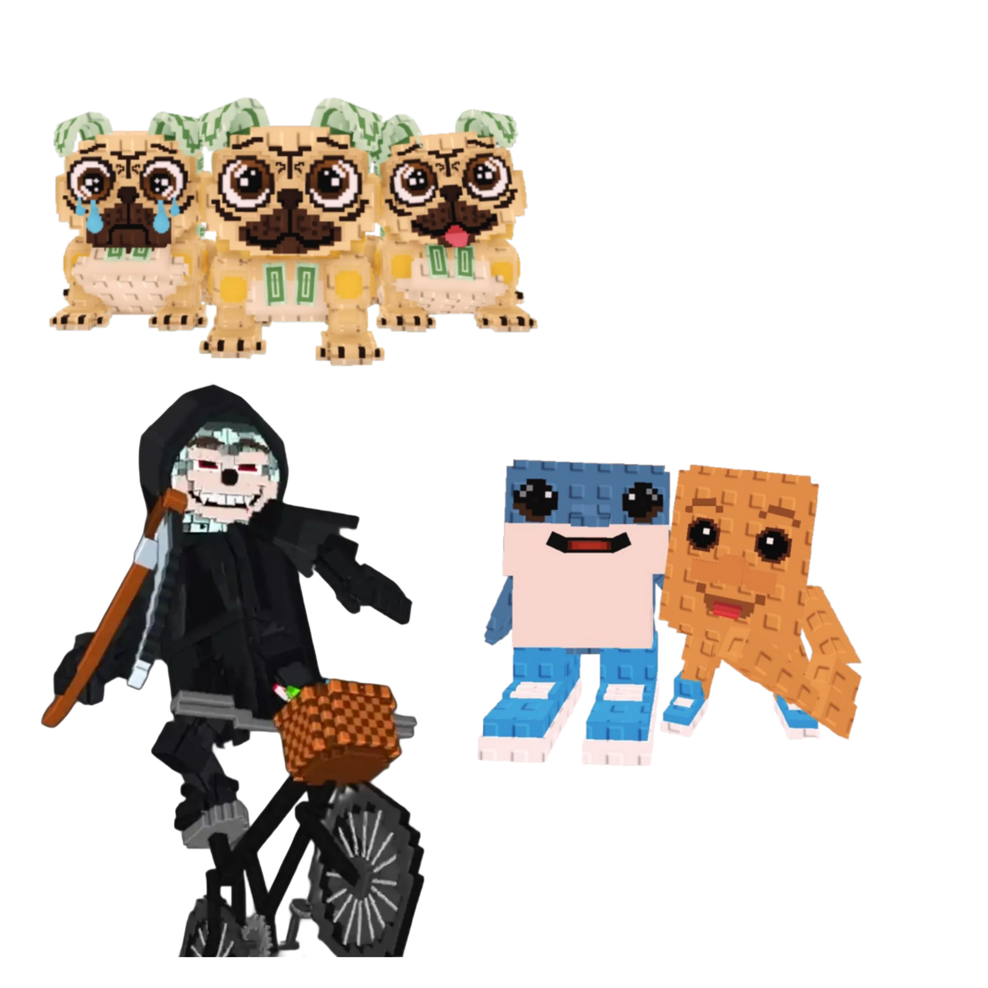 [BUNDLE] - 🥝 1x Los Puggies 🥝 1x Los Bros 🥝 1x Mieteteira Bicicleteira
