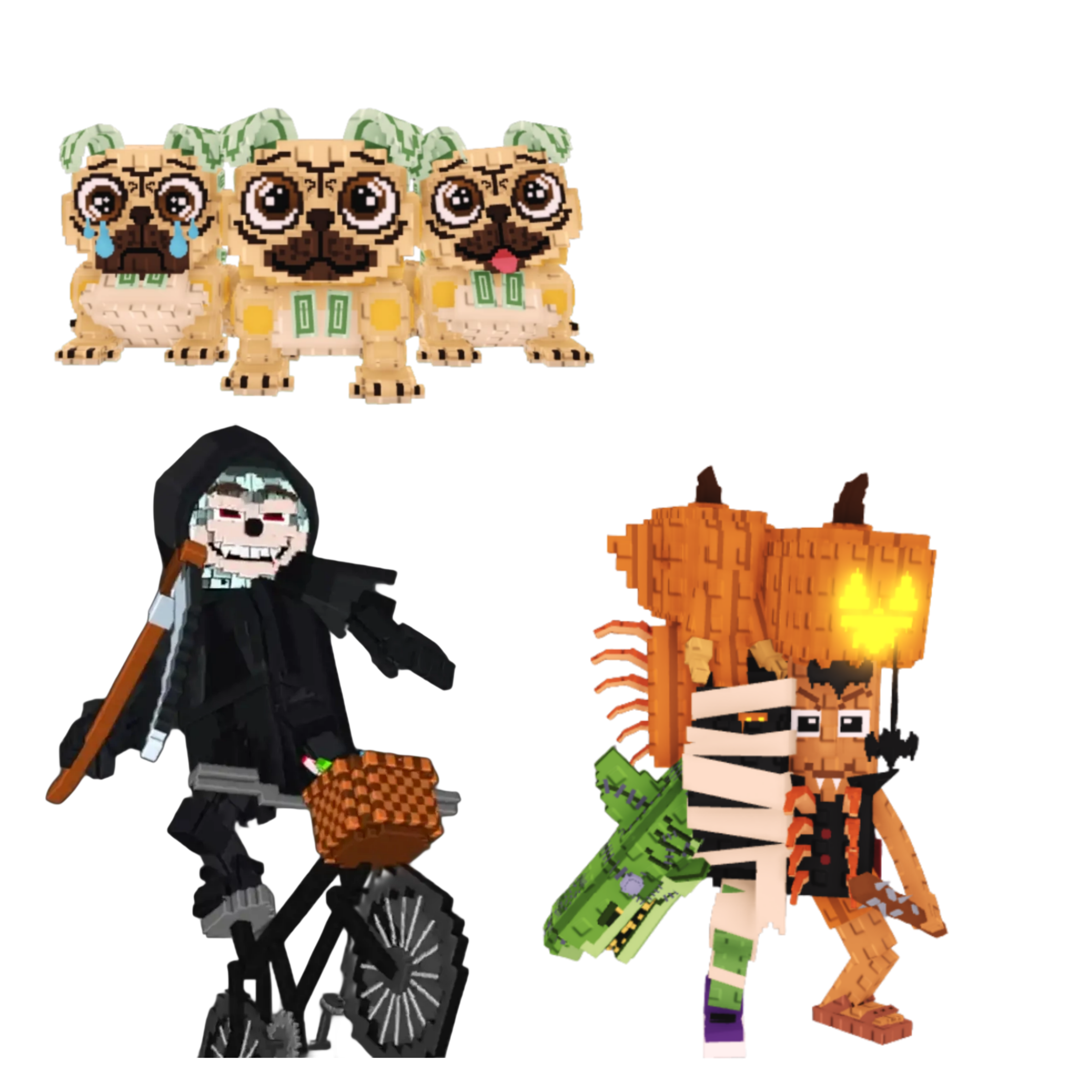 [BUNDLE] - 😳 1x Los Puggies 😳 1x La Spooky Grande 😳 1x Mieteteira Bicicleteira
