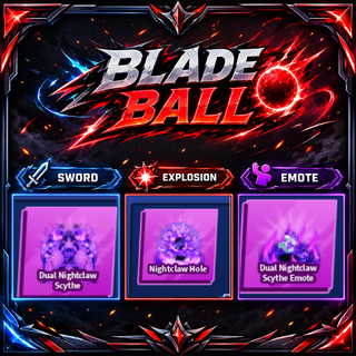 [ Limited Set ] Dual Nightclaw Scythe + Explosion + Emote | FAST DELIVERY✅