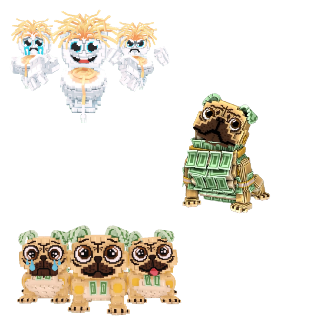 [BUNDLE] - 🏰 1x Los Spaghettis 🏰 1x Los Puggies 🏰 1x Money Money Puggy