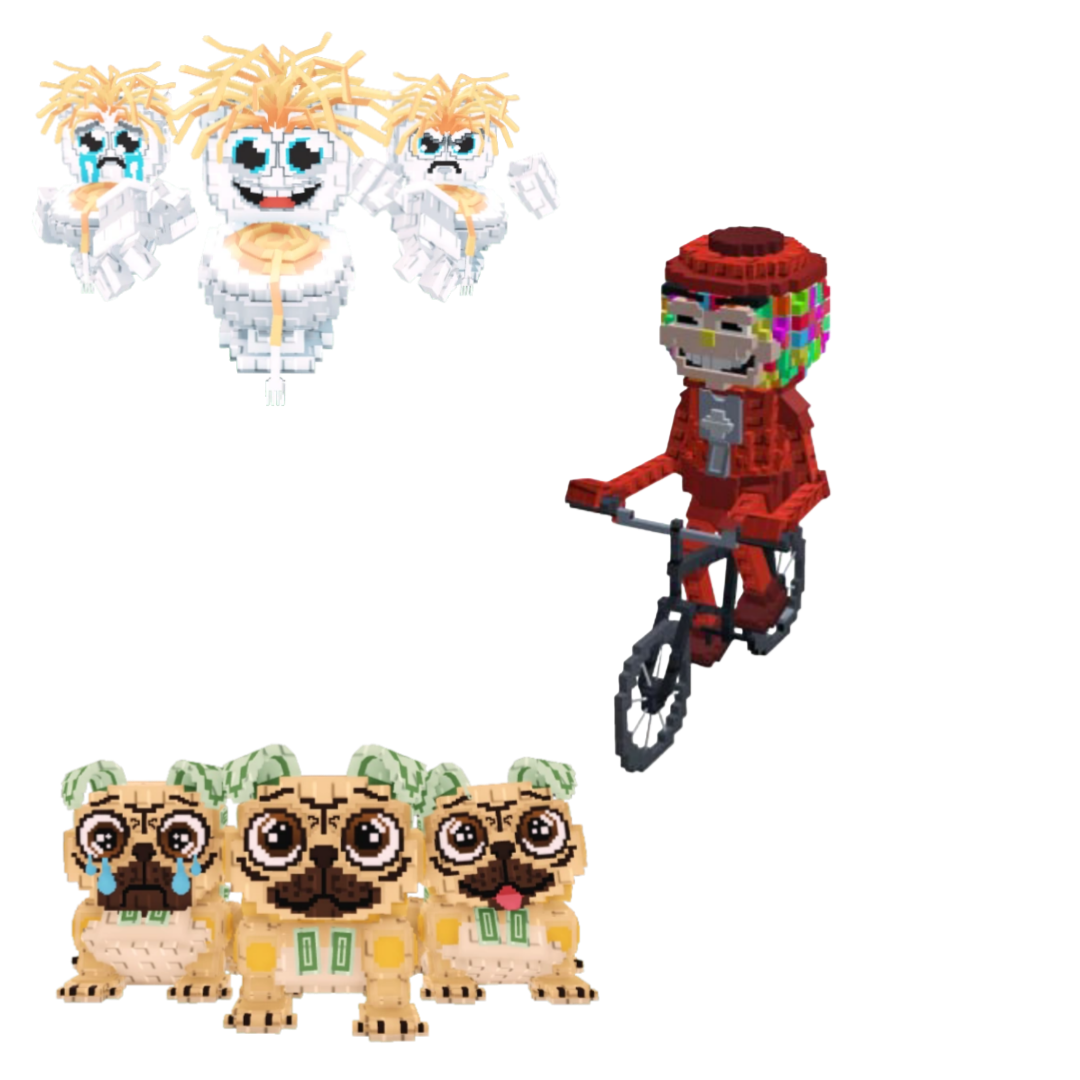 [BUNDLE] - ⛩️ 1x Los Spaghettis ⛩️ 1x Los Puggies ⛩️ 1x Chicleteira Bicicleteira