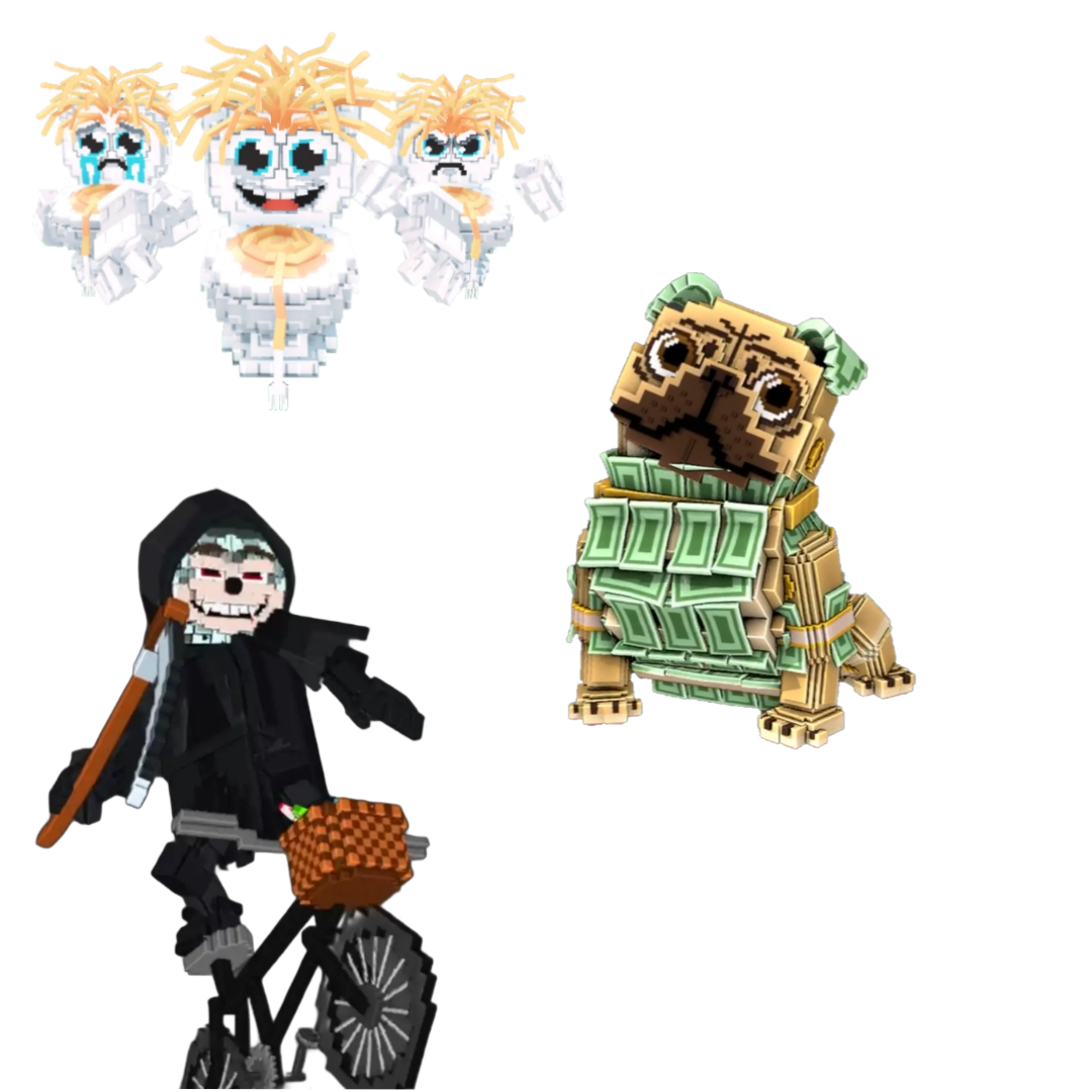 [BUNDLE] - ♨️ 1x Los Spaghettis ♨️ 1x Mieteteira Bicicleteira ♨️ 1x Money Money Puggy