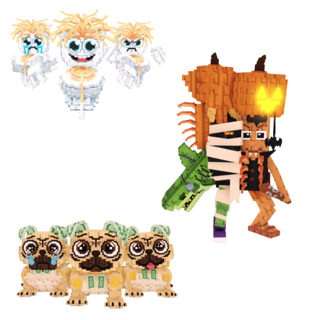 [BUNDLE] - 😺 1x Los Spaghettis 😺 1x Los Puggies 😺 1x La Spooky Grande