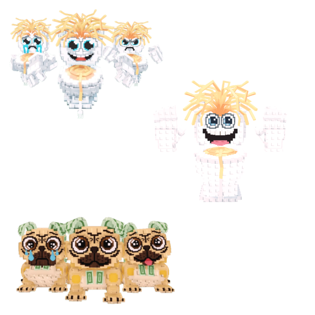 [BUNDLE] - 😸 1x Los Spaghettis 😸 1x Spaghetti Tualetti 😸 1x Los Puggies