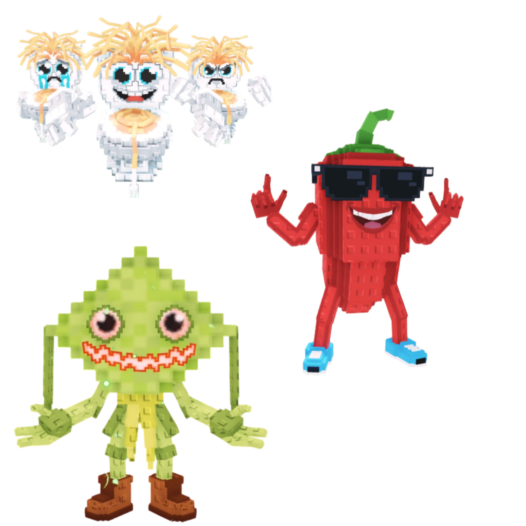 [BUNDLE] - 🦁 1x Los Spaghettis 🦁 1x Chillin Chili 🦁 1x Ketupat Kepat