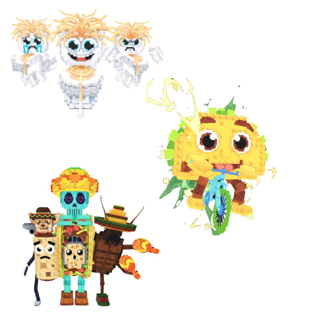 [BUNDLE] - 🦄 1x Los Spaghettis 🦄 1x La Taco Combinasion 🦄 1x Tacorita Bicicleta